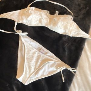 White lace bikini set